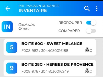 Comptage Inventaire Article