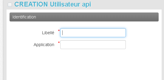 Création Utilisateur API