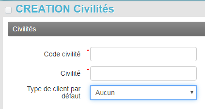 Civilités - Création