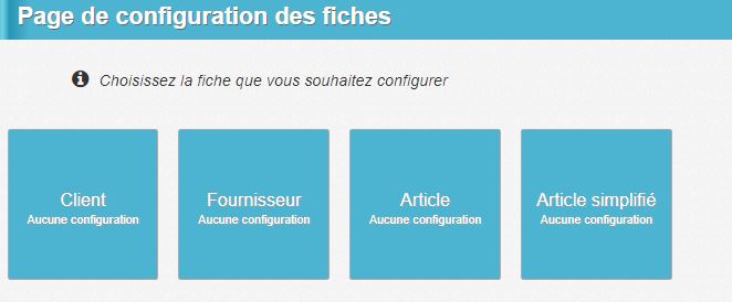 Configurer les fiches