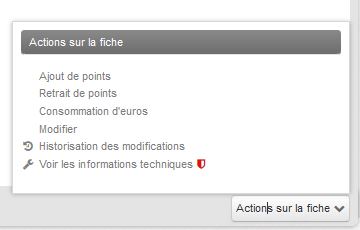 Clients - Actions sur la fiche