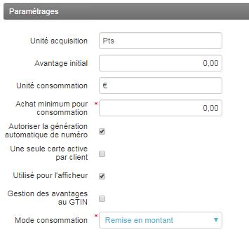 Carte fidélité - Exemple1