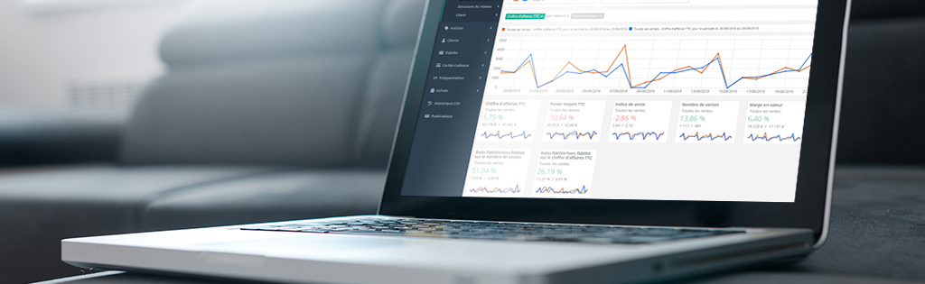 Ordinateur avec un logiciel d'analyse statistique