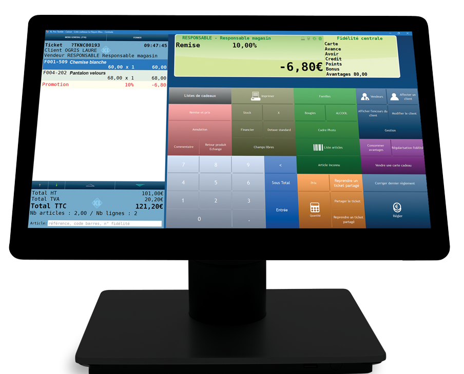 Interface caisse tactile -Xl soft